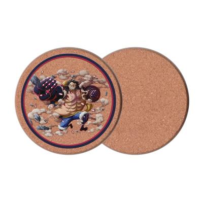 China Sustainable Factory Price Absorbent Insulated Coaster Custom Logo Wooden Cork Drink Cup Mat Coaster Cork for sale