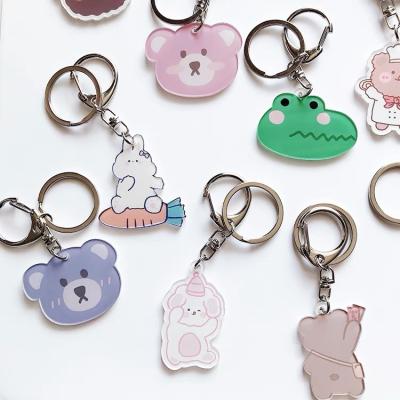 China Eco-friendly Eco-friendly Custom Acrylic Anime Keychain HY Promotion Gift Japanese Plastic Charms Die Cutting Printing for sale