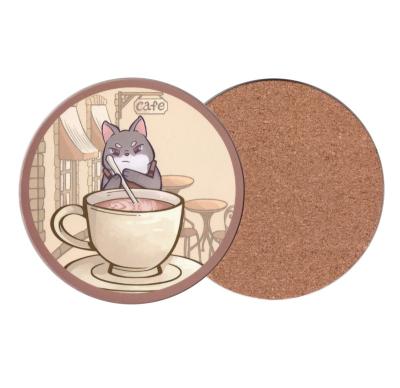 China Sustainable Custom Beer Coaster Wooden MDF Cup Mat Color Printing Free Sample for sale