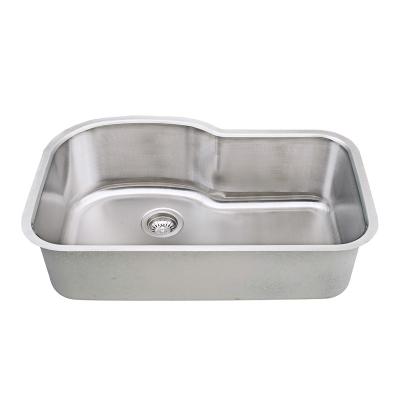 China Without Faucet T3121BCustom Size Deep Single Bowl Stainless Steel Kitchen Sink for sale