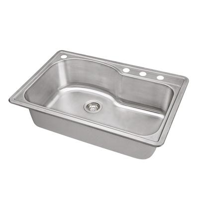 China Without faucet Yingao steel single bowl ss304 undermount sink for kitchen for sale