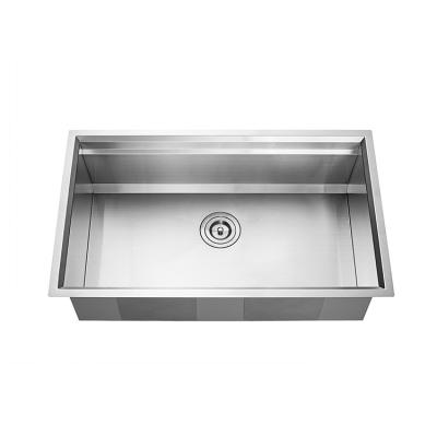 China Without Faucet Commercial Custom Size Kitchen Sink Single Handmade Square Sink for sale