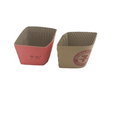 China Disposable Cup Sleeve For Coffee Hot Drinks Custom Printing Paper Cup Sleeve for sale