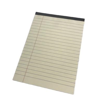 China Yellow Note-pad Paper 80pages Single Line With Margin A5 Size Flipchart Notepad for sale