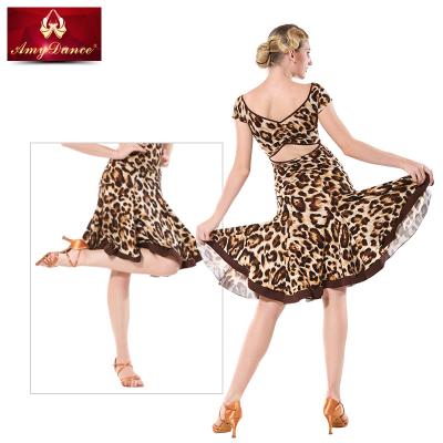 China Eco-friendly Hot Sale Kids Training Latin Dance Wear With Big Edge Latin Dance Costume for sale