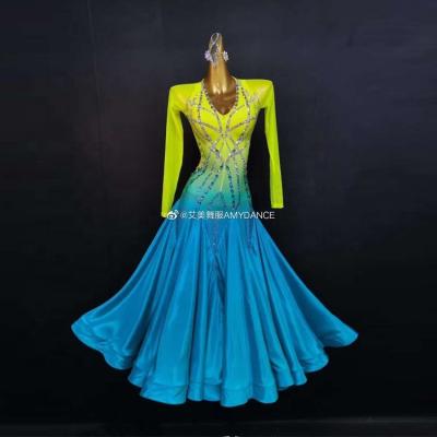 China Custom Made High Quality Women's Dancing Ballroom Dresses Competition Ballroom Dance Dress Adult Wear for sale