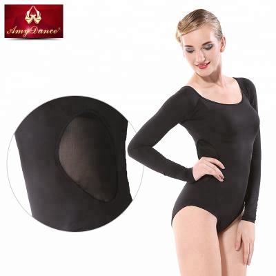 China .anti-shrink autumn and winter long sleeve show waist antibacterial leotard tights. Anti-wrinkle.Breathable Shaping Dancewear Tops Women for sale