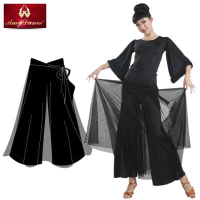 China Viable Women Loose Casual Wide Leg Latin Ballroom Skirt Pants for sale