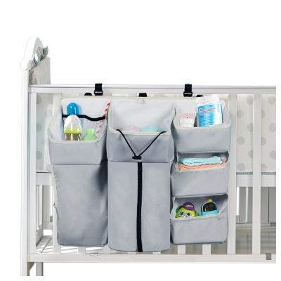 China Viable Infant Caddy Organizer, Baby Essentials Crib Diaper Bedding Large Capacity Canvas Diaper Organizer for sale