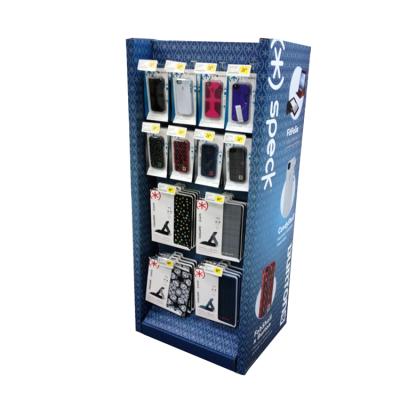 China Customized Cardboard Hook Display Cell Phone Stand Display Cardboard Stand Displays for sale