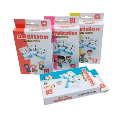 China Paper JP146 Printing Factory Supplier Custom Printed 36 PCS Kids Educational Flash Cards for sale