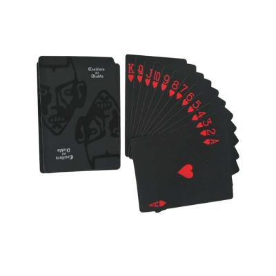 China JP022 Playing Card Maker Supply Superb Custom Black Cards Paper Poker In Blister Pack For Wine Promotion Purpose for sale