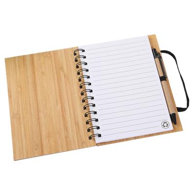 China Office Wooden Stationery Notebook Business Notebook Cover Bamboo Cover Notebook for sale