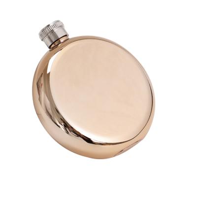 China Simple Round Stainless Steel Mini Wine Jug 5oz Mini Hip Flask Accept Custom Available Fashion And Logo for sale