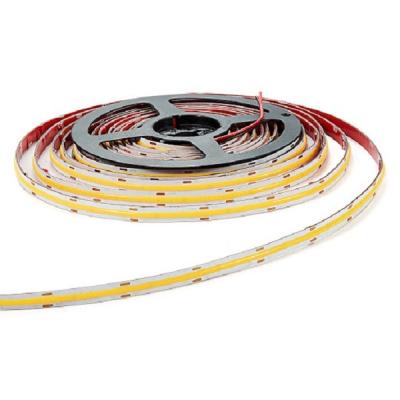 China Dc12 24v 10mm Width Warm White Cob Led Strip Light for sale