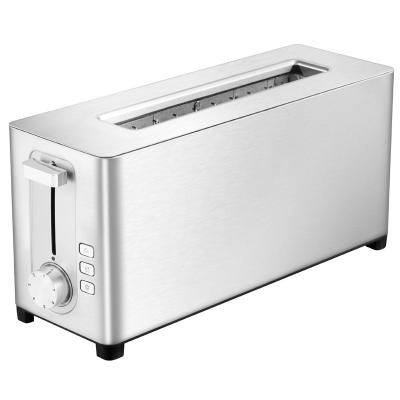 China 2022 Hotel New Household Use Long Slot Toaster Factory Customized, Stainless Steel 2 Slice Long Slot Sandwich Bread Toaster for sale