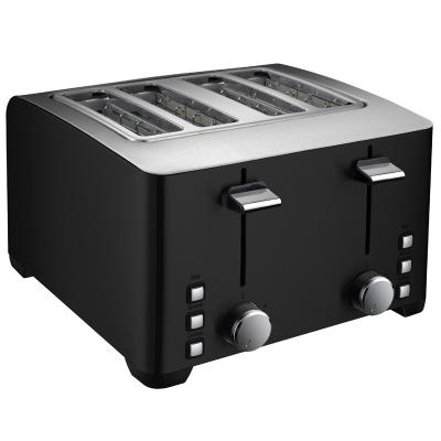 China Hotel Household 4 Slot Toaster Factory Customized,Stainless Steel Wide Slot Smart Extra Breakfast Bread Toaster for sale