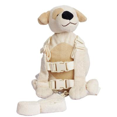 China Take Care Running Kind Of Kids Supply Cartoon Dog Stuffed Animal Doll Plush Toys With Safety Buckle And Pulling Belt For Baby Toddler Walking for sale