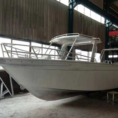 China 7.5m Aluminum Motor Fast Speed ​​Boat Outdoor Fishing Yacht for sale