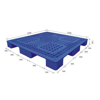 China Single Side Single Faced Heavy Duty Plain Reinforced Rack-able HDPE Plastic Pallet for sale