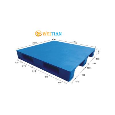 China 1200x1200x150 mm OEM Service Single Faced HDPE Steel Reinforced Heavy Duty Plastic Pallet for sale