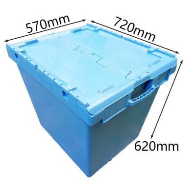 China Solid Wholesale Heavy Duty Plastic Stackable Swap Boxes Stackable Turnover Storage Box With Lid for sale