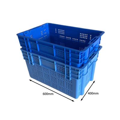 China Wholesale mesh turnover plastic crates logistics box for sale moving transport box food grade material fruit packaging for sale