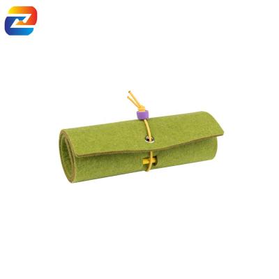 China Foldable Felt Pencil Case Roll Up Bag Pencil Case For School Kids Office for sale