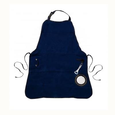 China Durable Ultimate Tailgate Grilling Heavy Duty Apron Canvas Work Apron Barber Apron for sale