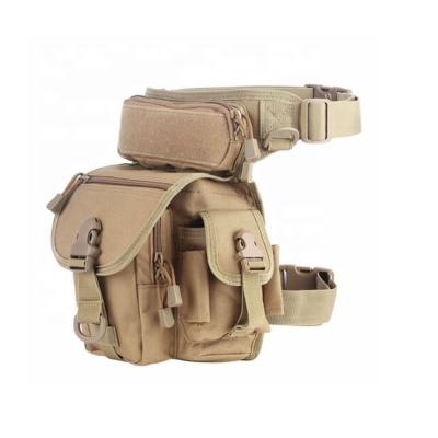 China Outdoor Army EDC Fanny Pack Hunting Cycling Accessories Wargame Molle Drop Leg Bag Men Durable Tactical Waterproof Military Waist Pack for sale