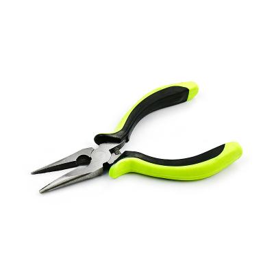 China Functional 4.5 Inch Mini Long Needle Nose Cutting Hand Tool Professional Watch Tool Black And Green Multi for sale