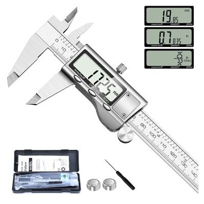 China High Hardness Stainless Steel Vernier Caliper Digital Micrometer with Large LCD Screen, Auto-Feature, Inch Measuring Tool/Metric Conversion for sale