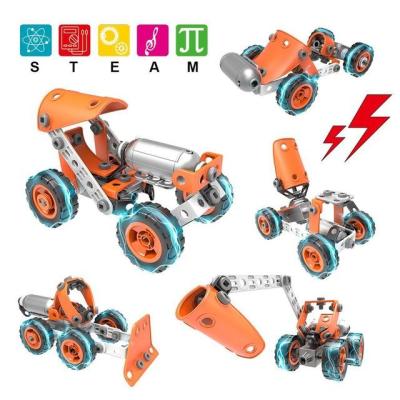 China Hot Sale 1V5 DIY TOY Set Kids Educational Toys 5 Models Learning Engineering Vehicle Building Blocks Children Set Soft Blocks DIY Toy for sale