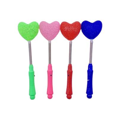 China Medium Size Modern Heart Shaped Particles Glow Stick LED Magic Wand Bar Concert Instant Light Party for sale