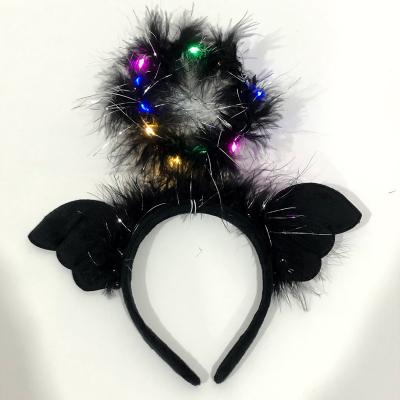 China Angel Wings Headband LED Headwear Popular Glowing Glowing Flashing Cute Colorful Headband for sale