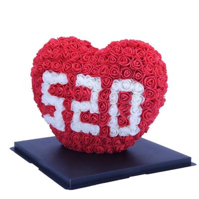 China Modern three-dimensional rose love gift box florist heart-shaped rose wedding for girlfriend 520 Valentine's Day gift for sale