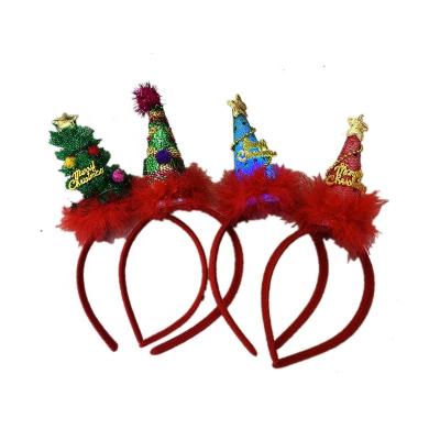 China 2021 European and American style Christmas Yiwu luminescent headband wholesale new produced cheap toys for sale