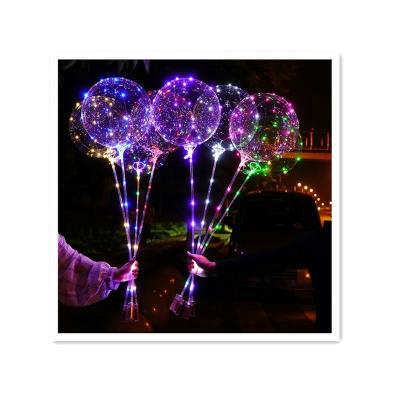 China Toy Bobo Promotional Balloon 20 Inch LED Light Remote Control Wholesale Holiday Party Decoration Case Battery Glow Balloon LED for sale