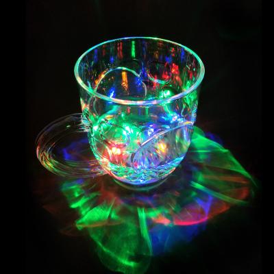 China Popular Creative Acrylic Pour Water To Light Up Strange Induction Colorful Luminous Cup Beer Cup New LED Instant Mug for sale