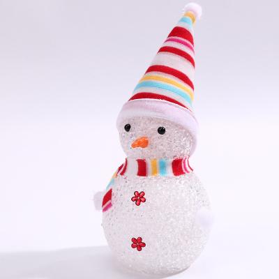 China Lovely Christmas Glitter Colorful Snowman Gifts Flash Christmas Decorations Kids Be Well Received LED Toys for sale