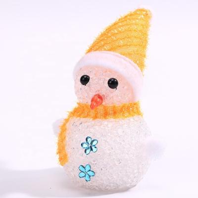 China 15cm Lovely Christmas Flashing Colorful Snowman Gifts Flash Christmas Decorations Kids Be Well Received LED Toys for sale