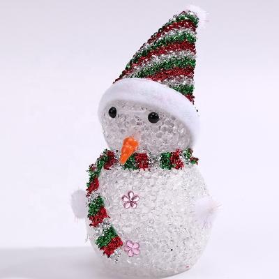 China 19cm Beautiful 19cm Xmas Flash Colorful Snowman Gifts Christmas Decorations Kids Be Well Received LED Toys for sale