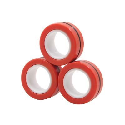 China Hot Selling Stainless Steel Alloy Steel Ring Fingertip Ring Gyro Eco-friendly Magnetic Decompression Toy for sale