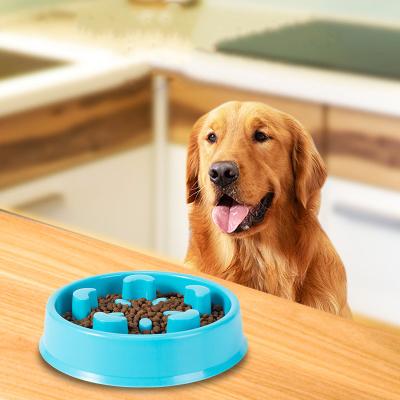 China Slow Stocked Eat Feeder Dog Cat Portable Travel Plastic Pet Food Bowls and Feeders Pet Feeding Bowls for sale