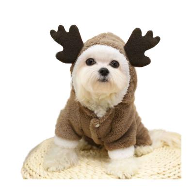 China Viable Christmas Elk Transformed With Four Legs Sweater Pet Christmas Clothes for sale