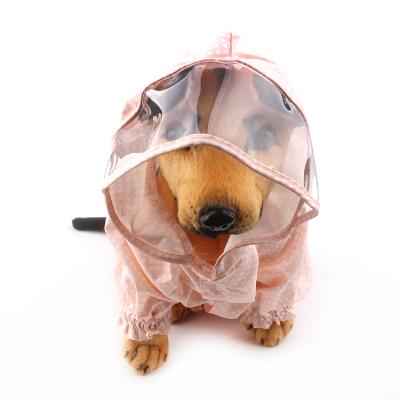 China Classic Dot Pattern Portable Dog Rain Viable Coat Dog Pet Raincoat for sale