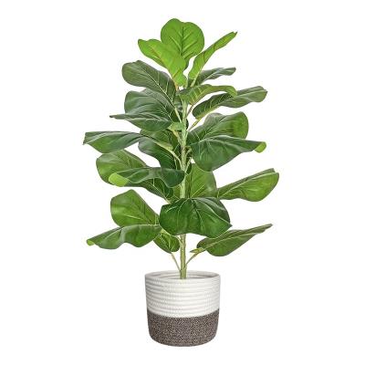 China Wholesale 75cm Home Fake Fig Tree Artificial Fake Fig Tree Plant New Design Artificial Fig Tree For Home Office Mall Store for sale