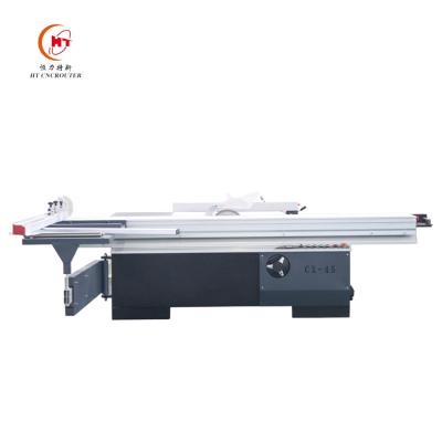 China 45 Degree Horizontal Automatic Precision CNC Sliding Table Panel Digital Band Saw Router Wood Cutting Machine for sale