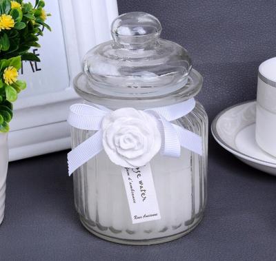 China HOLIDAY wholesale luxury candle jar glass candle holder for home decor and glass candle jar with lid for sale