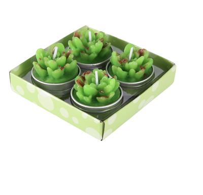 China Wholesale Creative Home Decoration Handmade Candles, Shape Cactus Succulent Shape, Smokeless Eco-friendly Candles for sale